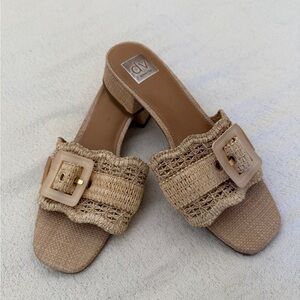 DV by Dolce Vita Beige Woven Buckle Sandals 8.5